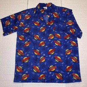Big Bang Theory Sheldon Cooper Bazinga Camp Shirt Button Front XL Ripple Junctio